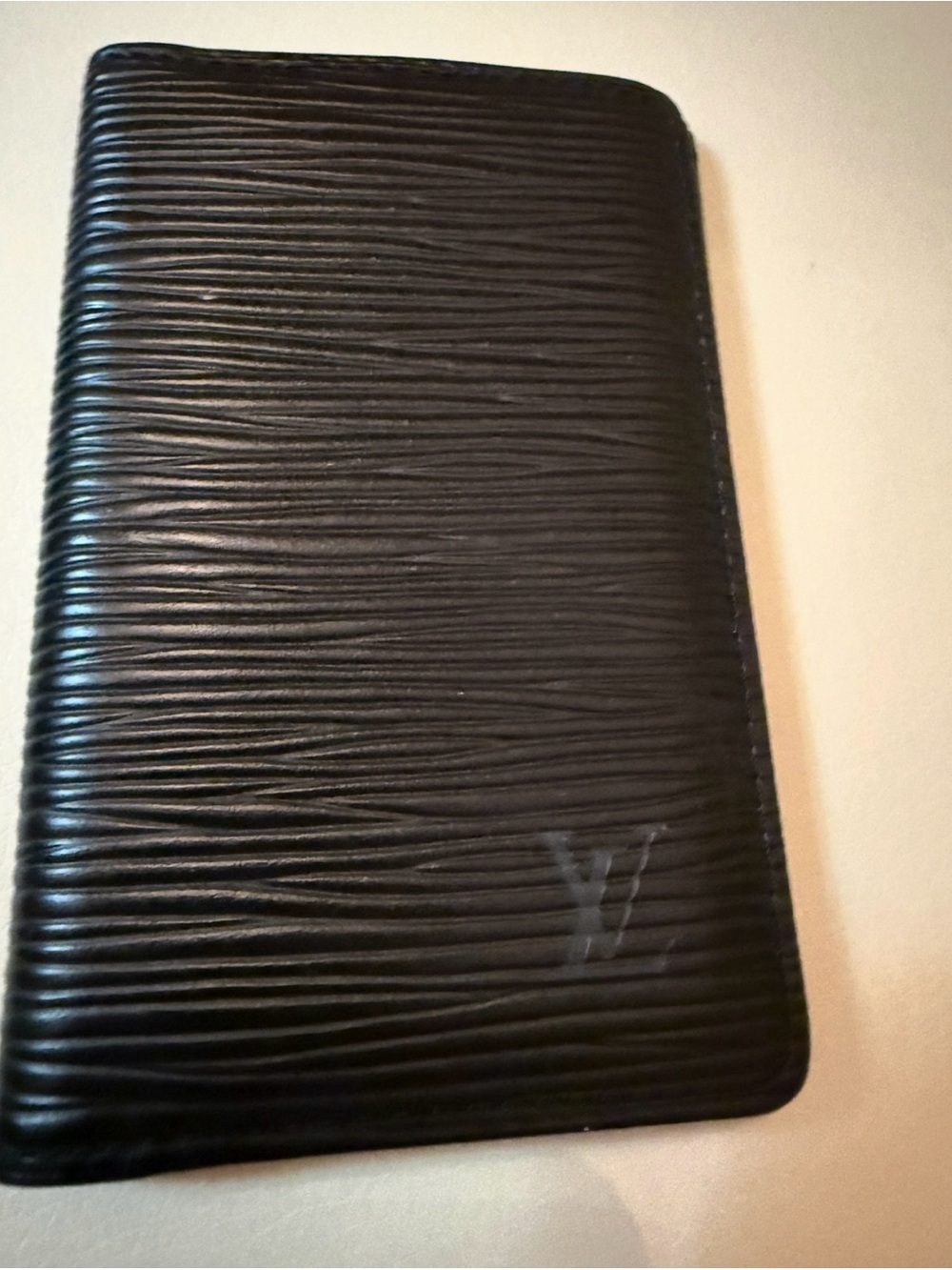 Louis Vuitton Black EPI Textured Leather‎ Card Holder